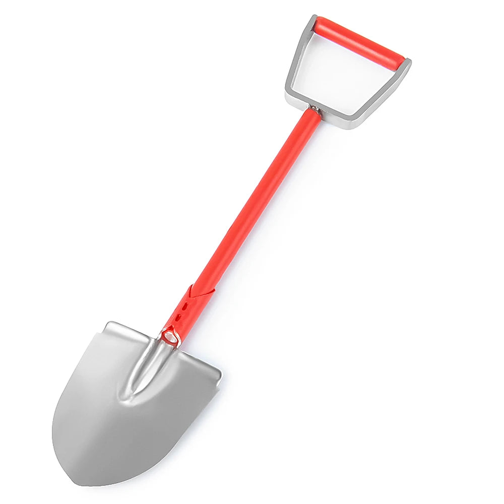 A small red and silver mini jack stand tool set for RC crawlers.