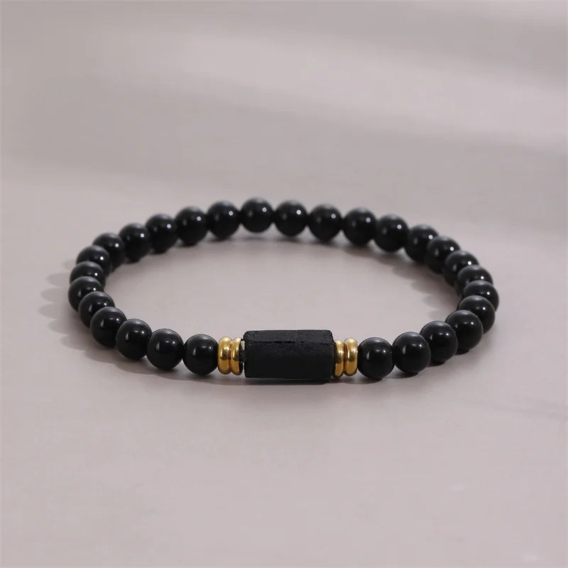 Pulsera de Turmalina Negra en Bruto