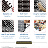 Installation method showing steps for applying premium thick peel-and-stick 3D backsplash tiles