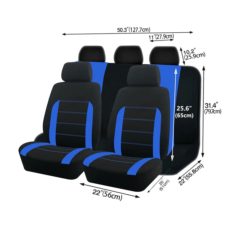 Universal Car Seat Covers — Full Set Front & Rear