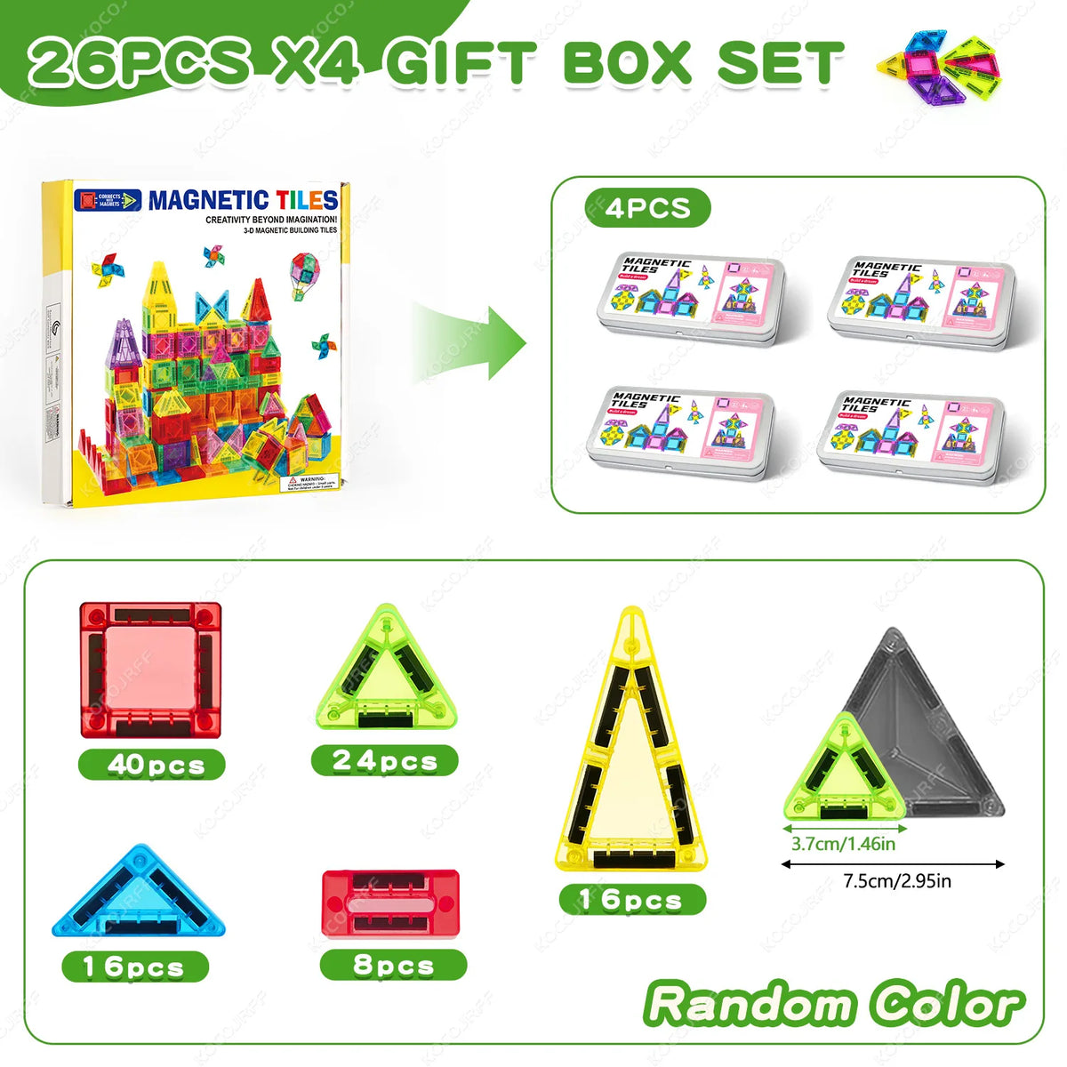 Magnetic Building Blocks – Travel-Friendly STEM Toy Set
