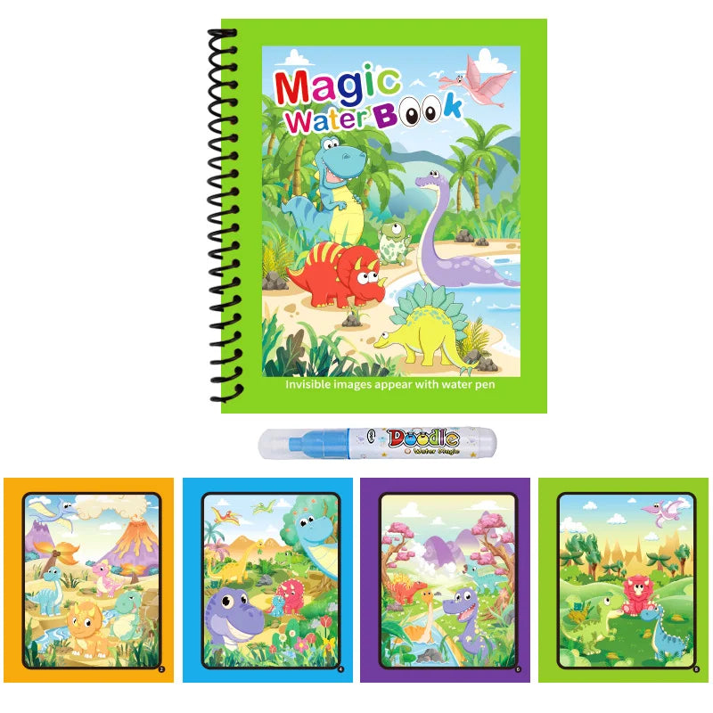 Reusable Water Drawing Book with Refillable Pen