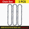 Three replacement chainsaw chainsaws are shown with an optional length selection.