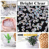 Bright clear acrylic crushed ice gems used for vase fillers and home decorations