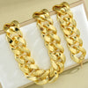 Gold-Plated Cuban Chain Necklace & Bracelet Set