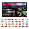 Dual-Tip Acrylic Paint Pens for Art & Crafts