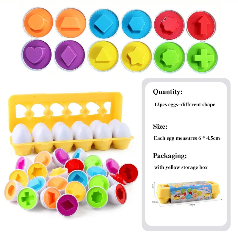 Montessori Shape-Matching Egg Puzzle Set for Toddlers