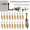 Self-Drilling Drywall Anchors Kit (25-Piece) — No Pre-Drill Needed