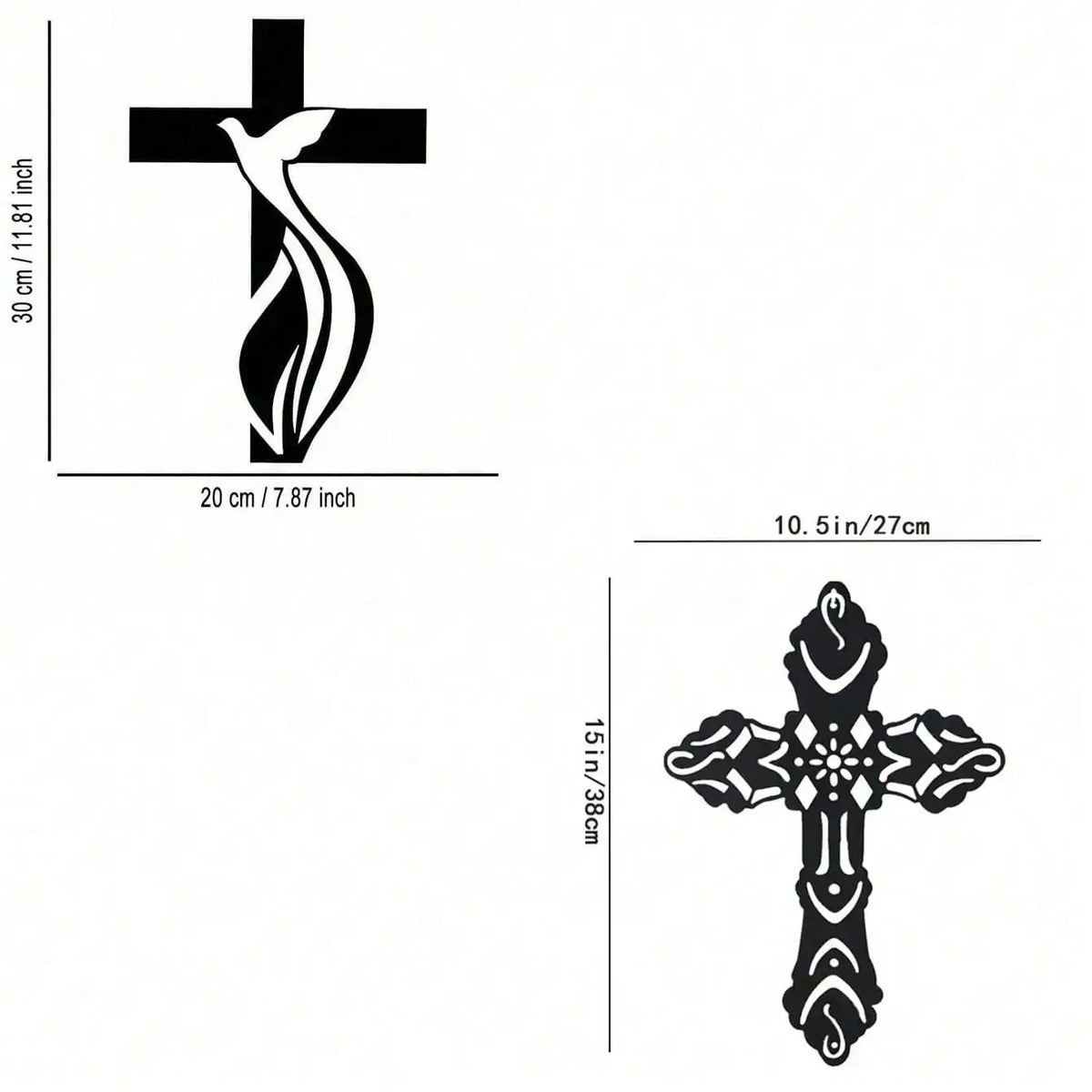 Elegant Metal Cross Wall Art for Home and Office