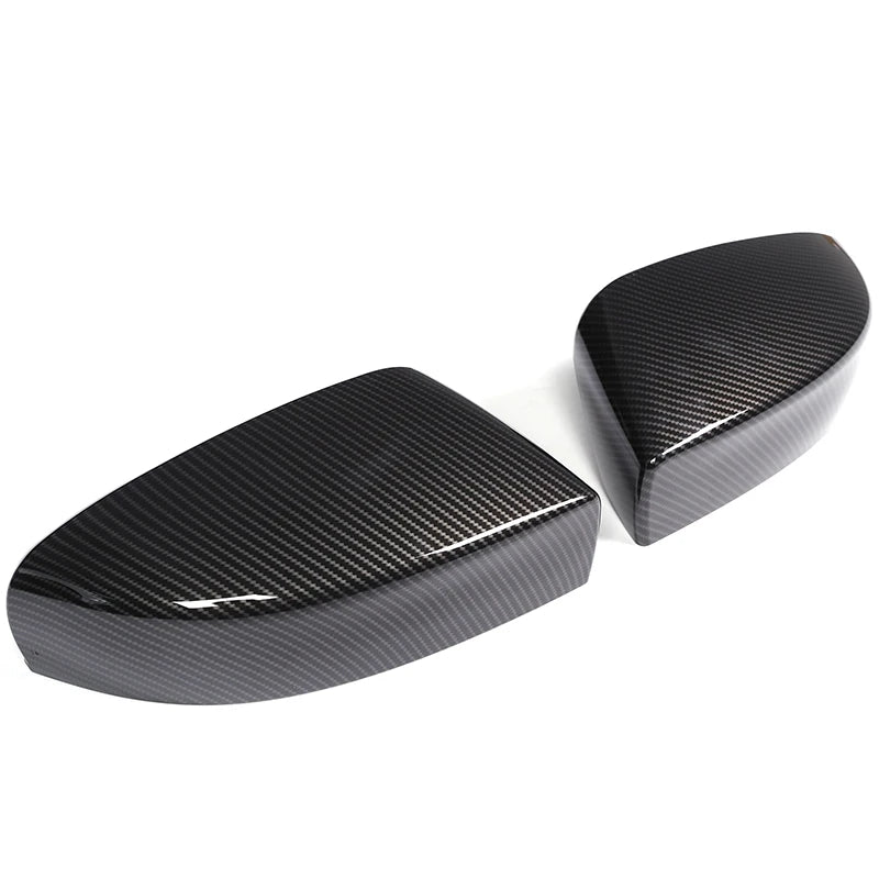 Glossy black carbon fiber side mirror covers for Maserati Ghibli or Quattroporte cars