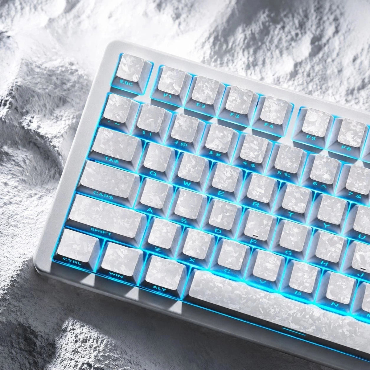 Carbon Pattern Side-Printed Keycap Set for MX-Style Keyboards