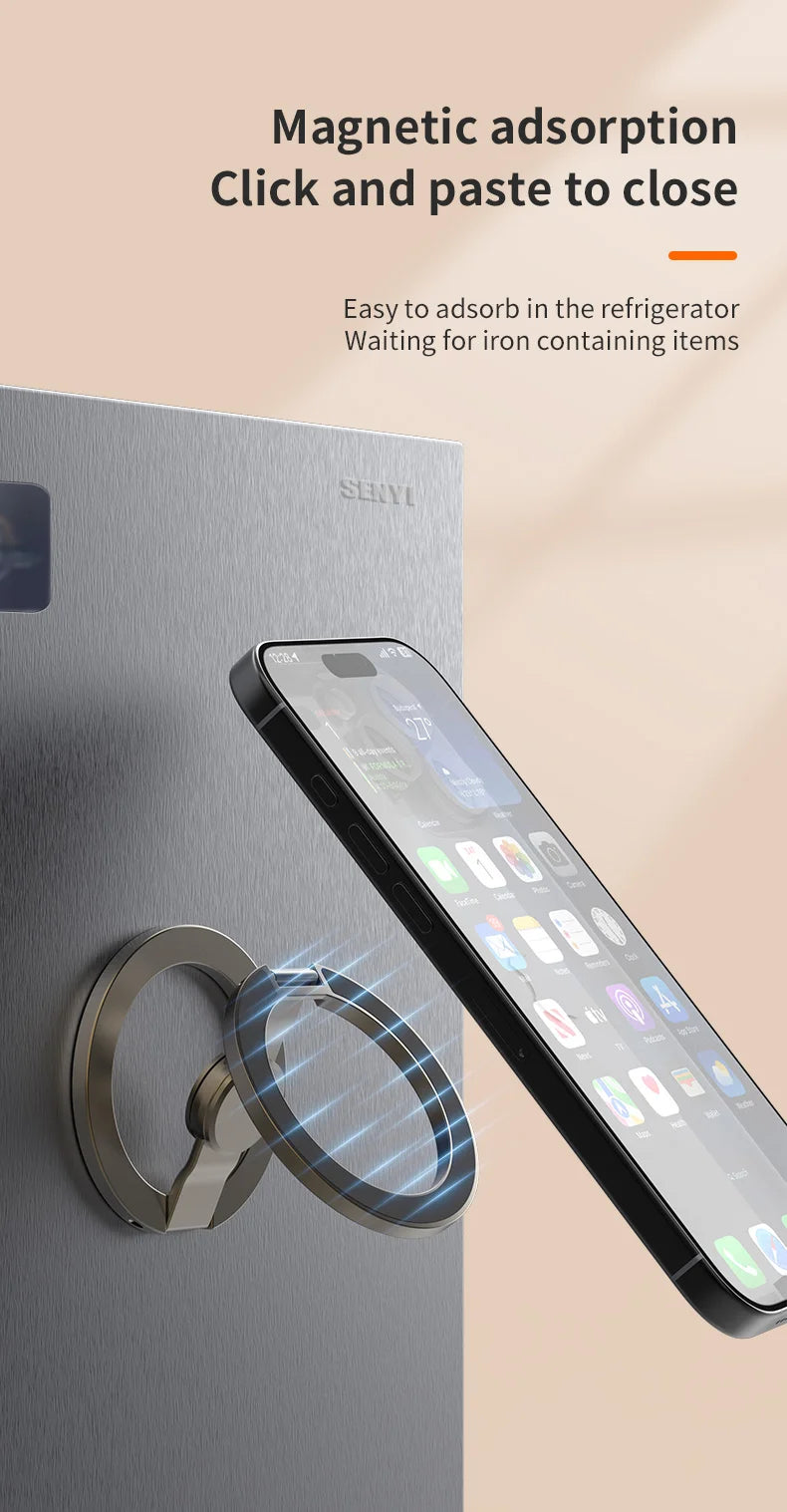 Foldable Magnetic Phone Stand with 360° Rotation