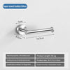 Silver stainless steel paper towel holder with a 16.5cm bar and 9.2cm mounting plate.
