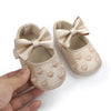 Classic Bow Baby Girl First Walker Shoes with Anti-Slip Sole