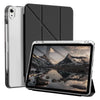 A silver magnetic flip smart cover for an iPad is shown alongside the device.