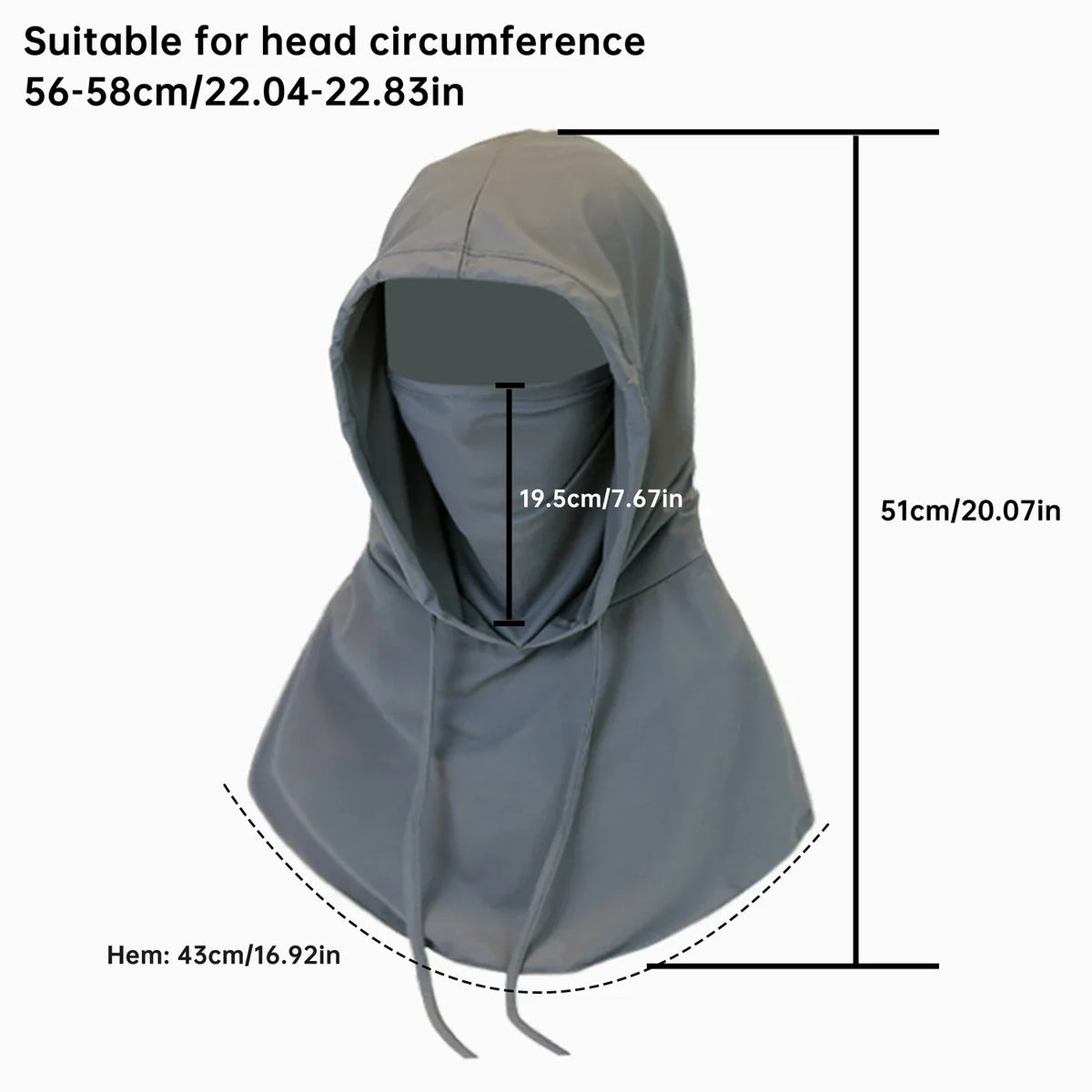 UPF 50+ Cooling Balaclava Sun Face Mask