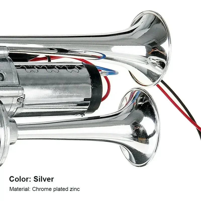 Dual Trumpet Air Horn Kit with Compressor