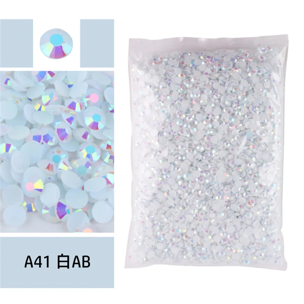 Jelly AB Flatback Resin Rhinestones (2-6mm)