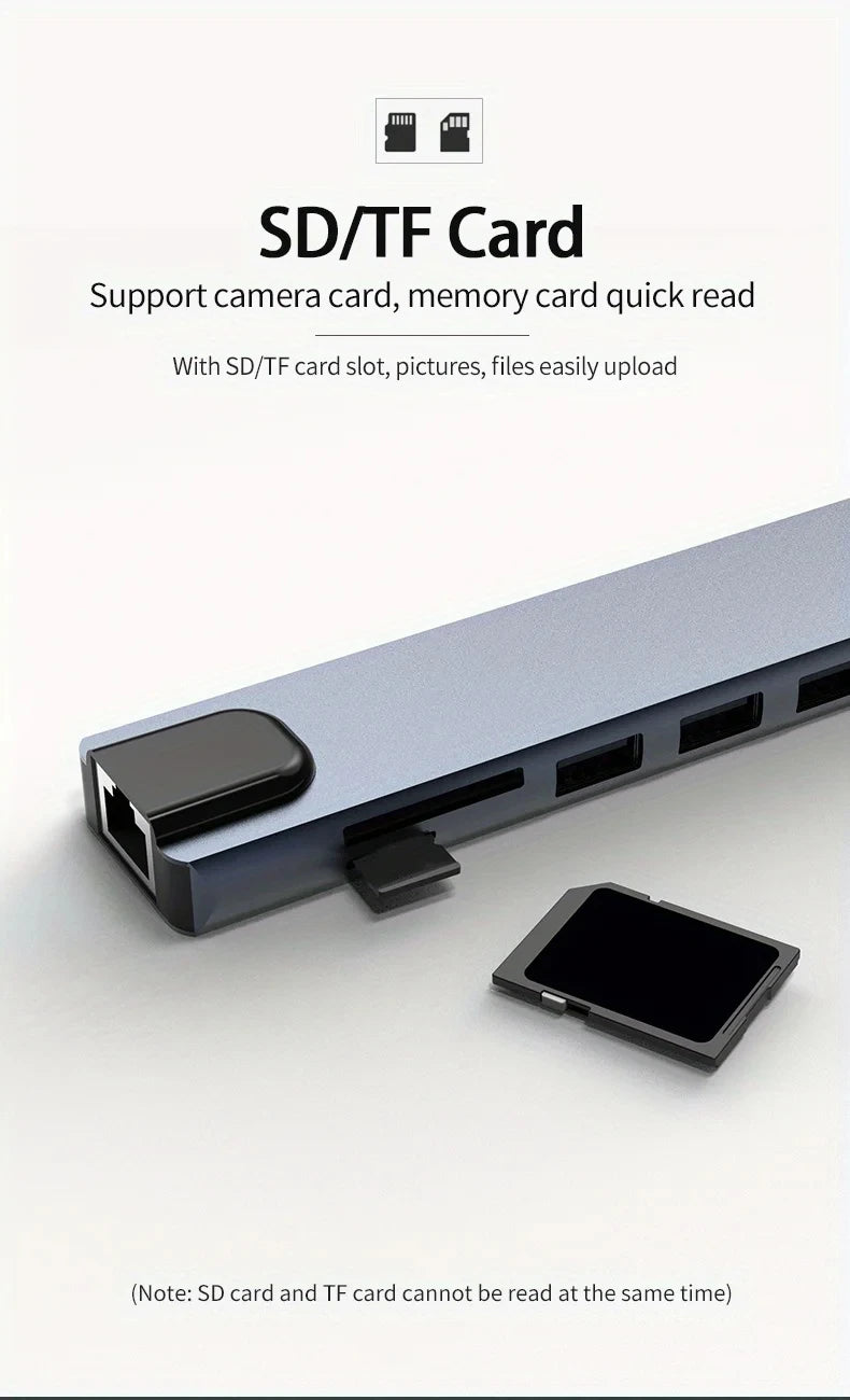10-in-1 USB-C Hub with 4K HDMI, Ethernet, and 100W PD
