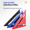 7-Inch Aluminum Alloy Triangle Ruler for Precision Marking