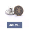 No-Sew Replacement Jeans Buttons - 17mm Metal Snap Buttons