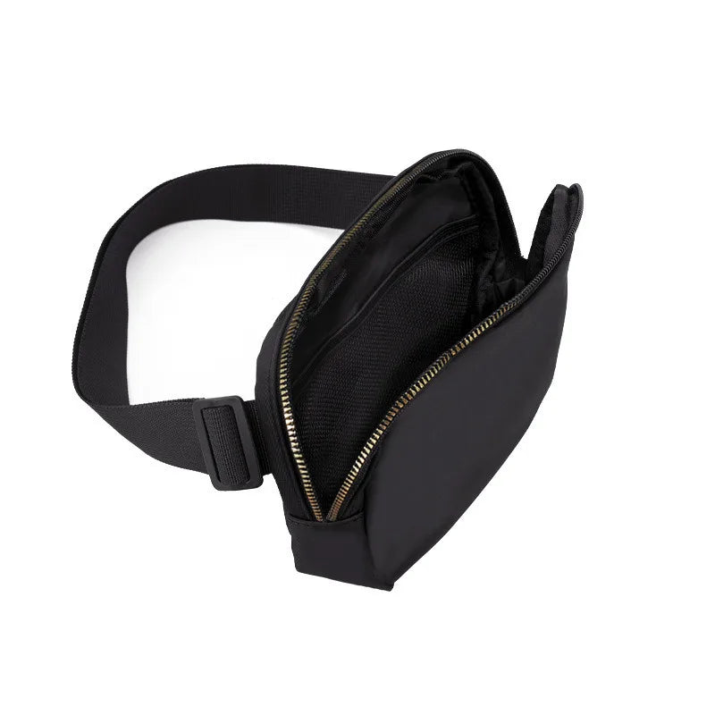 Versatile Nylon Waist Pack with Zippered Pockets