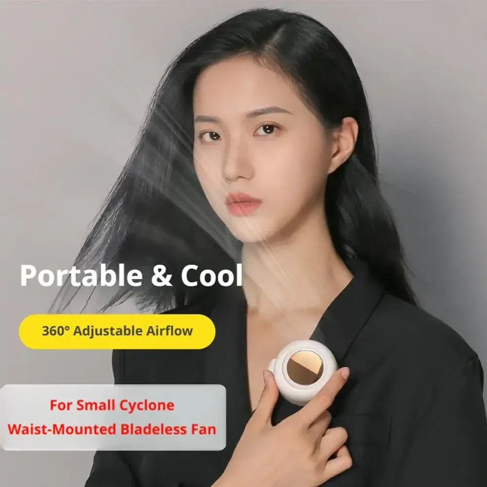 Portable Clip-On Mini Bladeless Fan with 3 Speeds