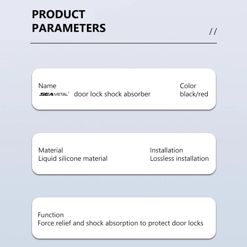 Silicone Car Door Lock Protection Pads (Set of 4)