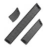 Two black flat Surform shaver blades for smoothing and shaping, shown diagonally.