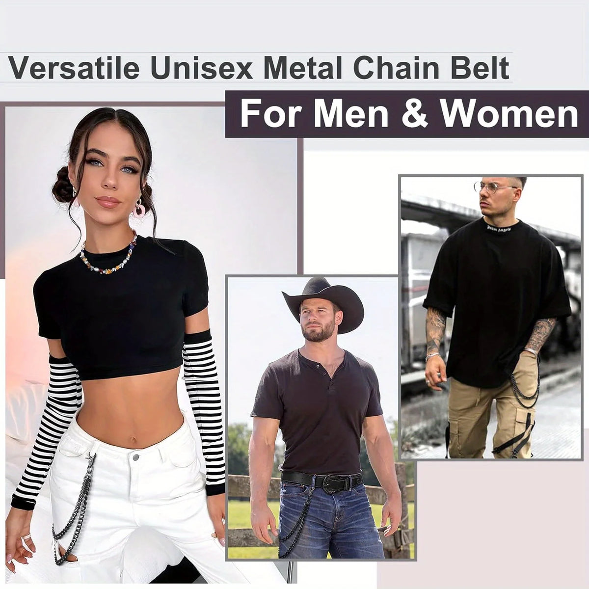 Punk Wallet Chain with Lobster Clasps for Keys and Belt