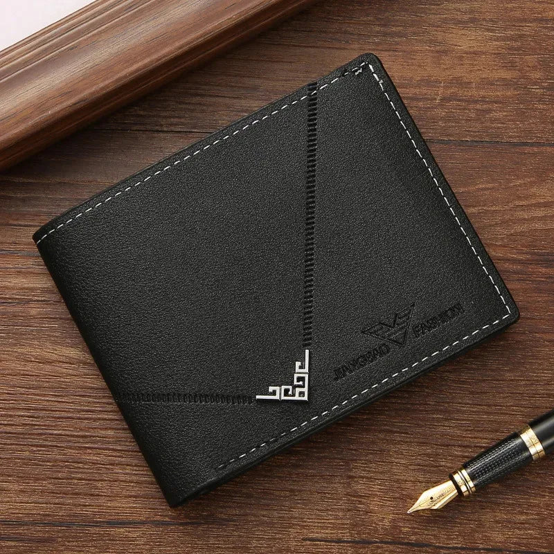 Slim RFID-Blocking Leather Bifold Wallet with Cash Clip