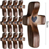 Handcrafted Black Walnut Cross, 5cm Pocket Crucifix