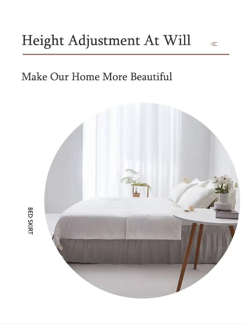 Ruffled Microfiber Bed Skirt with Split Corners