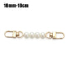 A delicate gold-toned chain strap featuring multiple pearls, suitable for handbags and DIY purses.