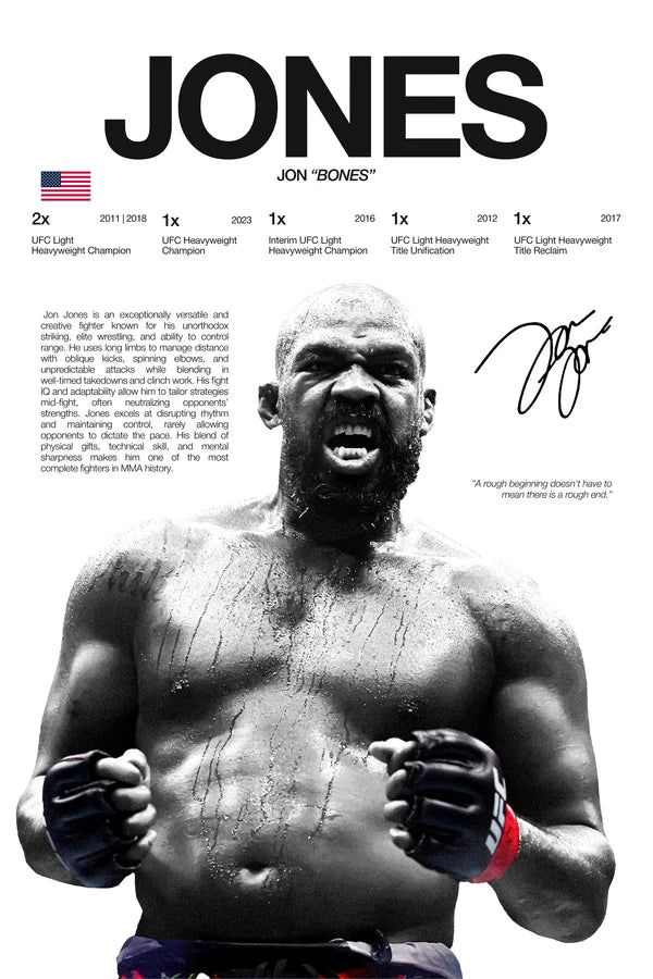 Martial Arts Legend Canvas Wall Art – Inspirational MMA Fighter Poster for Gym & Home