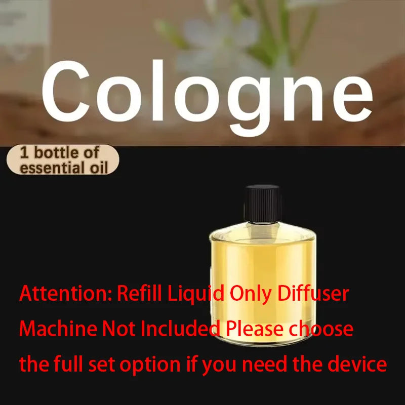 A bottle of Cologne essential oil with a label reading Cologne.