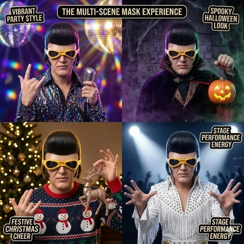 Elvis-Inspired Latex Half Face Mask
