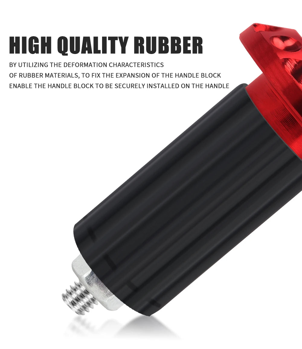 CNC Aluminum Motorcycle Handlebar End Plugs with Rubber Grip