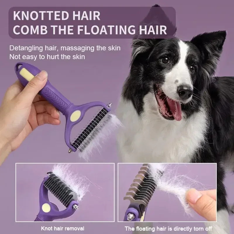 Double-Sided Pet Deshedding Comb
