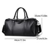 Retro PU Leather Weekender Duffel Bag with Adjustable Shoulder Strap