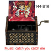 A wooden music box featuring a Cardcaptor Sakura character, with the title 144-B16 and music: catch you catch me.