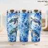 40oz Stainless Steel Tumbler with Handle & Straw