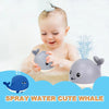 Whale Water Sprinkler Bath Toy with Glowing LED Lights