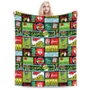 Grinch-Themed Coral Fleece Throw Blanket