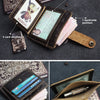 Handcrafted Cowhide Leather Card Wallet with Coin Pocket
