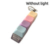 A keychain fidget toy with layered colored keycaps attached to a metal ring.