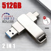 A silver metal U disk flash drive with a Type-C connector is shown on a wooden surface.