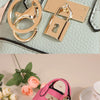 Mini Leather-Look Coin Purse with Keychain