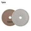 A set of two diamond polishing pads, one brown and one silver, for stone and concrete work.