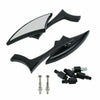 Black universal motorcycle side mirror set with mounting bolts
